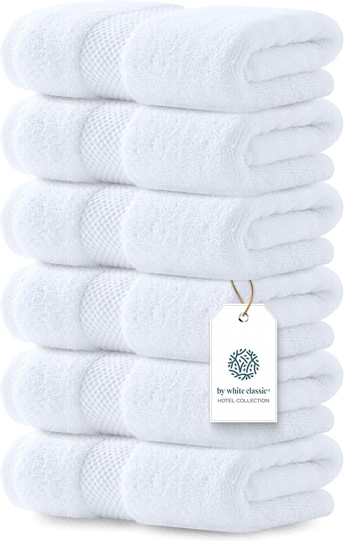 Luxury White Hand Towels by WhiteClassic
