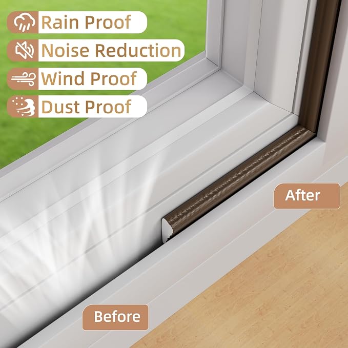 Kneelisa 118” Wedge-Shape Foam Window Weather Stripping Door Seal | - Image 7