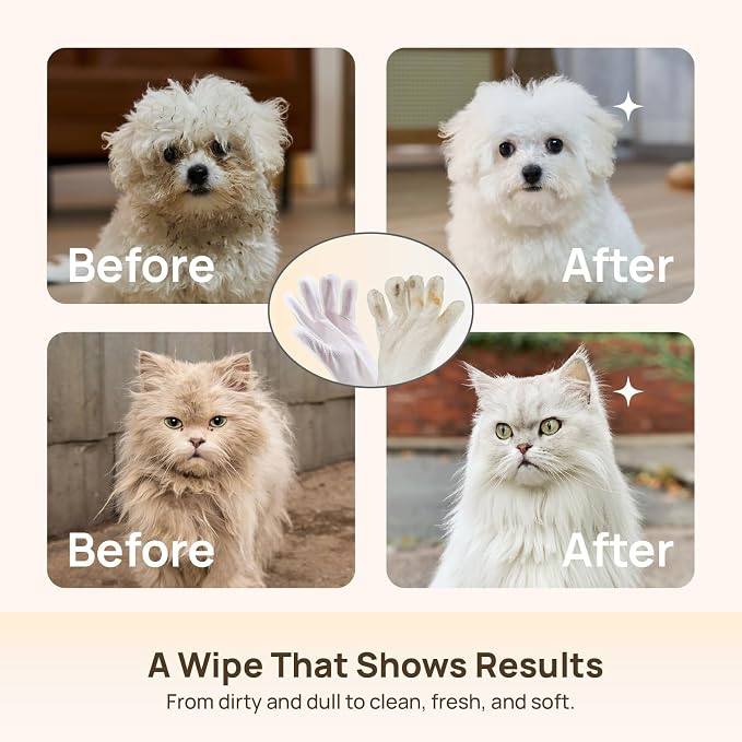 HICC PET Dog Wipes for Dogs & Cats, Individual Glove Packs, Head-to-Tail - Image 7