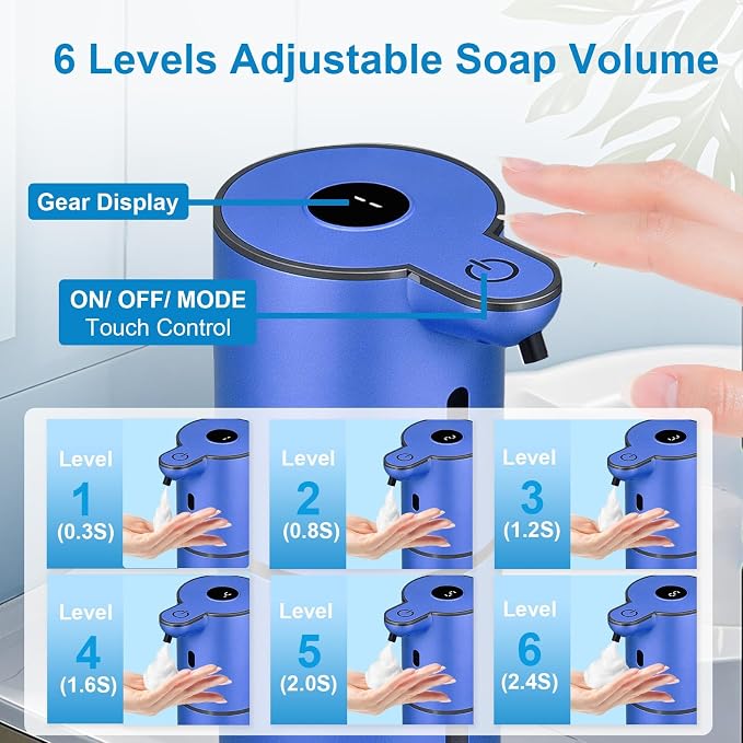 OHIFAST Automatic Foaming Soap Dispenser Touchless, USB Rechargeable Smart Hand - Image 3