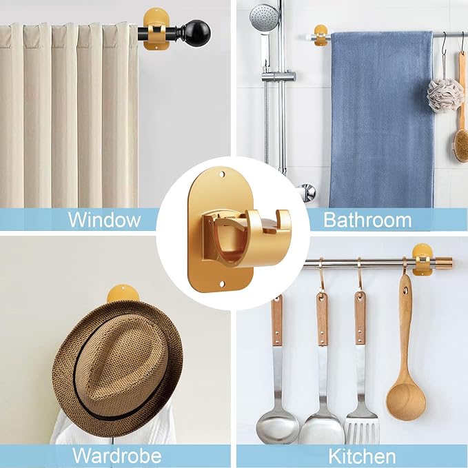 No Drill Curtain Rod Holder Hangers - Image 5