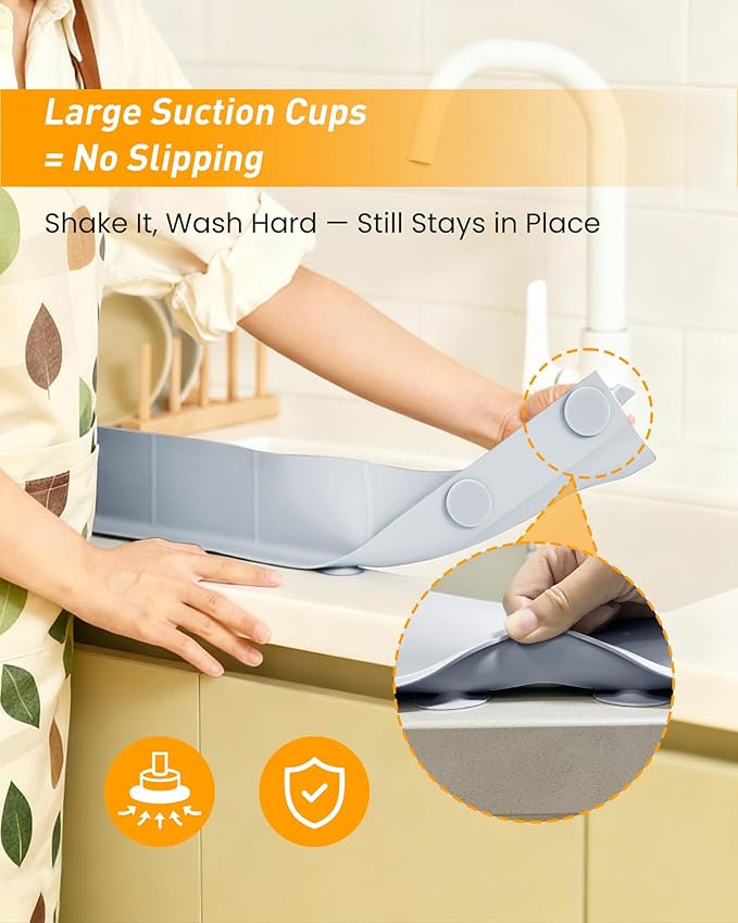 Sink Splash Guard 23" 18" 30" Silicone Water Guard - Image 3