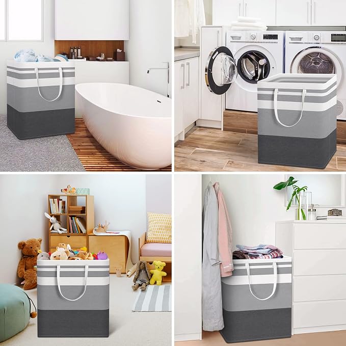 HomeHacks 2 Pack Laundry Baskets, Laundry Hampers Bags | Waterproof, - Image 6