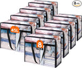Lifewit 8 Pack Clear Clothes Storage Bags, 45L Plastic Blanket Storage Bag by Lifewit