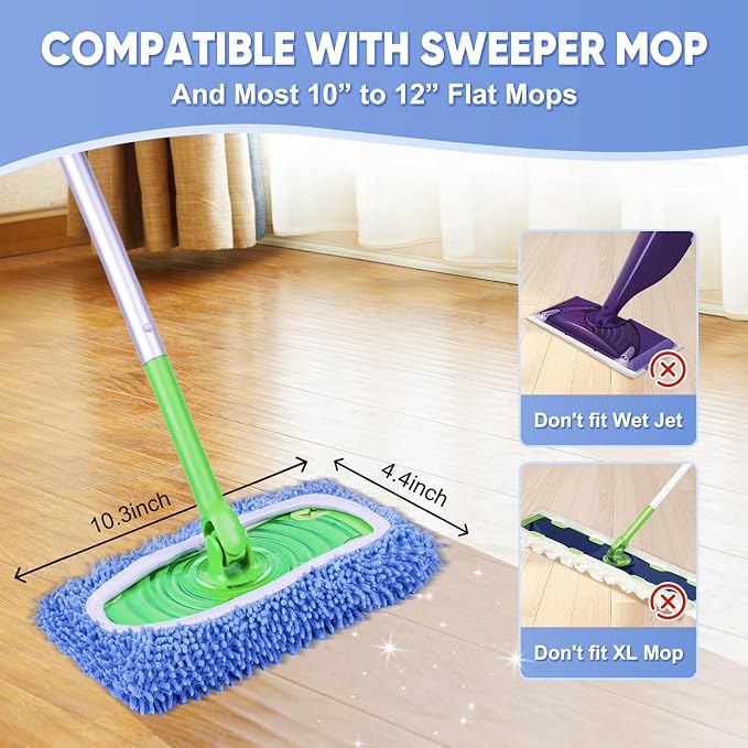 6 Pack Reusable Mop Pads Compatible - Image 2