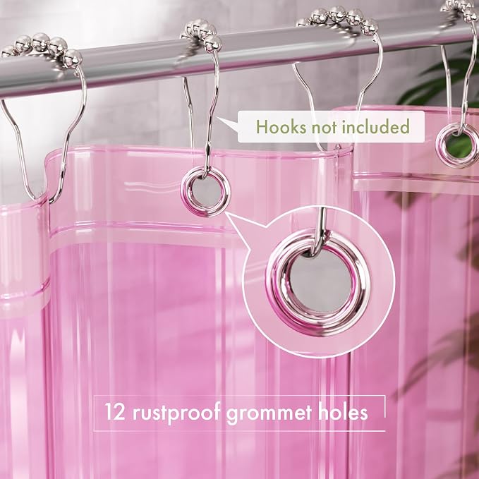 AmazerBath Extra Long Shower Curtain Liner, 72x84 Plastic Shower Curtain Liners - Image 3