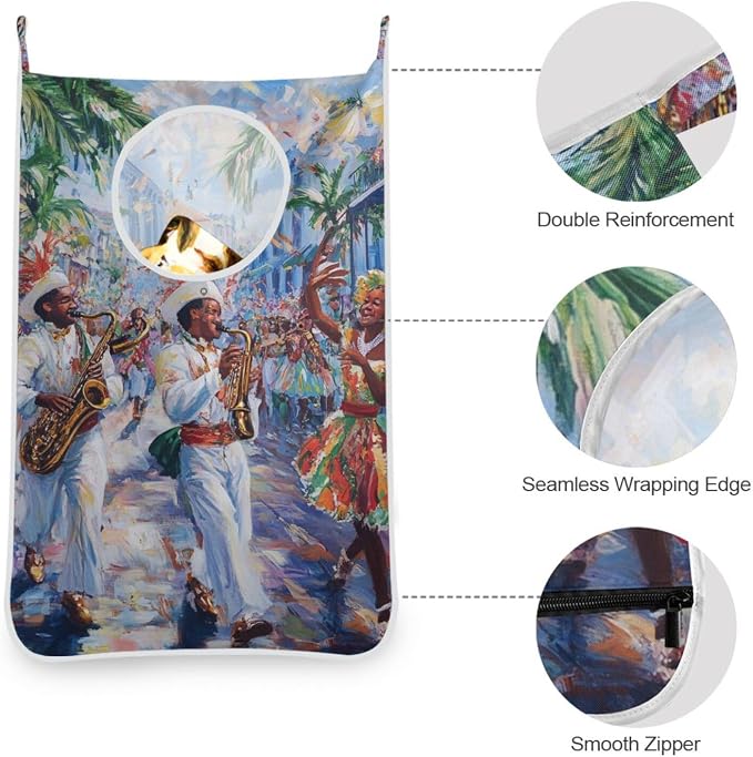 2PCS Hanging Laundry Hamper Bag Over the Door Laundry Hamper Wall Hamper Large - Image 6