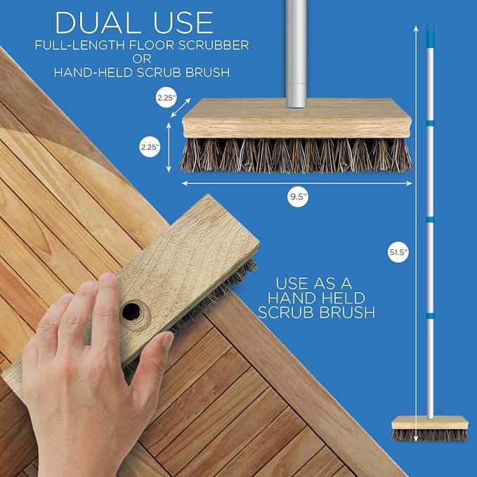 LOLA Deck Scrub Brush, Removes Dirt & Grime from Patios, 9 CT - Image 2