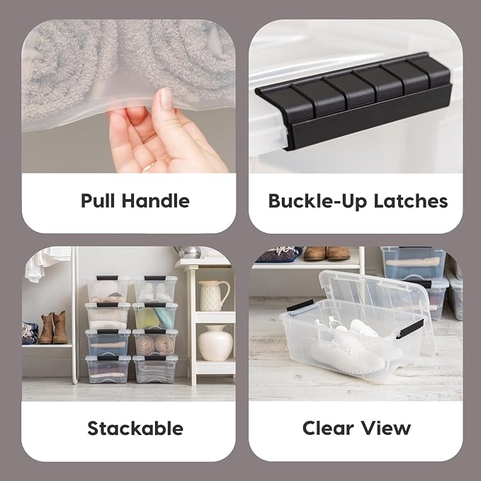 IRIS USA 4-Pack 13 Quart Storage Bins - Image 3
