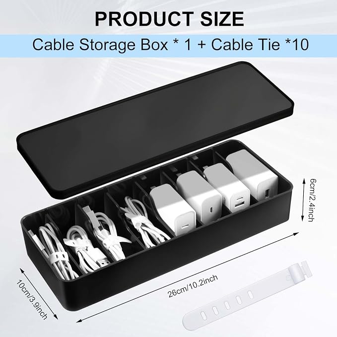 Tatuo 2-Pack Cord Organizer Box - Image 2
