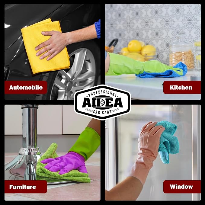 AIDEA Microfiber Cleaning Cloth-150PK, Microfiber Towels - Image 5