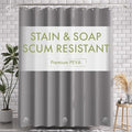 AmazerBath Shower Curtain Liner, 72x72 Grey Shower Liner, Cute Plastic Shower by AmazerBath