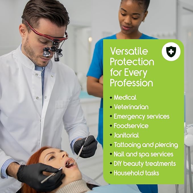 Inspire Black Nitrile Disposable Gloves | 4.5 Nitrile Disposable Safety Medical - Image 4