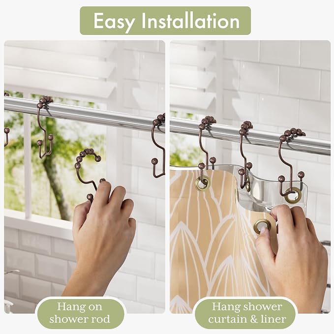 Shower Curtain Rings, Stainless Steel Shower Curtain Hooks Rings - Image 5