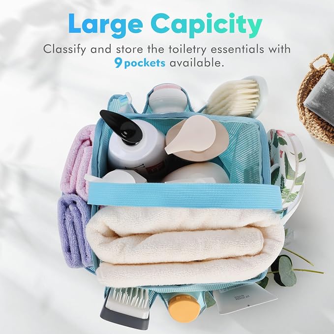 EUDELE 2 Pack Mesh Shower Caddy Portable - Image 4