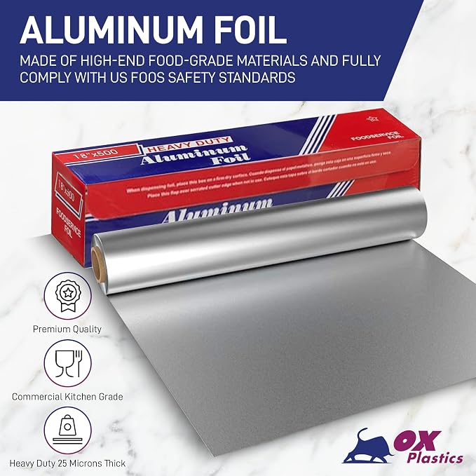 Aluminum Foil Roll 18"x 500 feet - Image 2