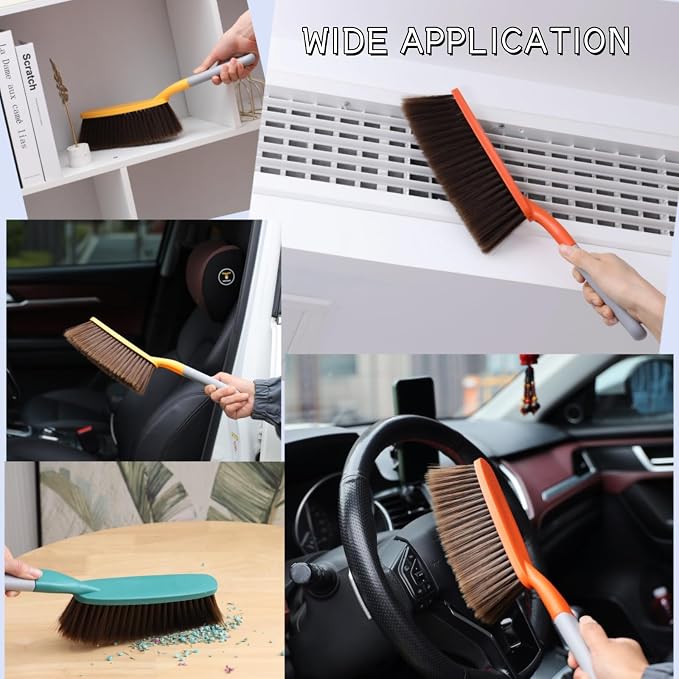15" Soft Brist. Hand Broom Brush 3 PackBed Sofa Counter Hair Clear | Soft - Image 5