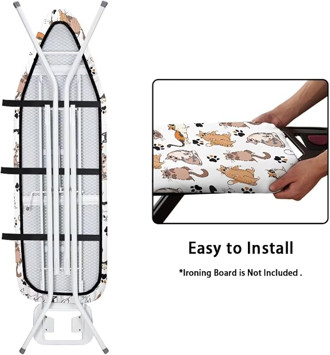 Cute Cats Print Ironing Board Cover Soft Ironing Board Cover, Non Stick Scorch - Image 5
