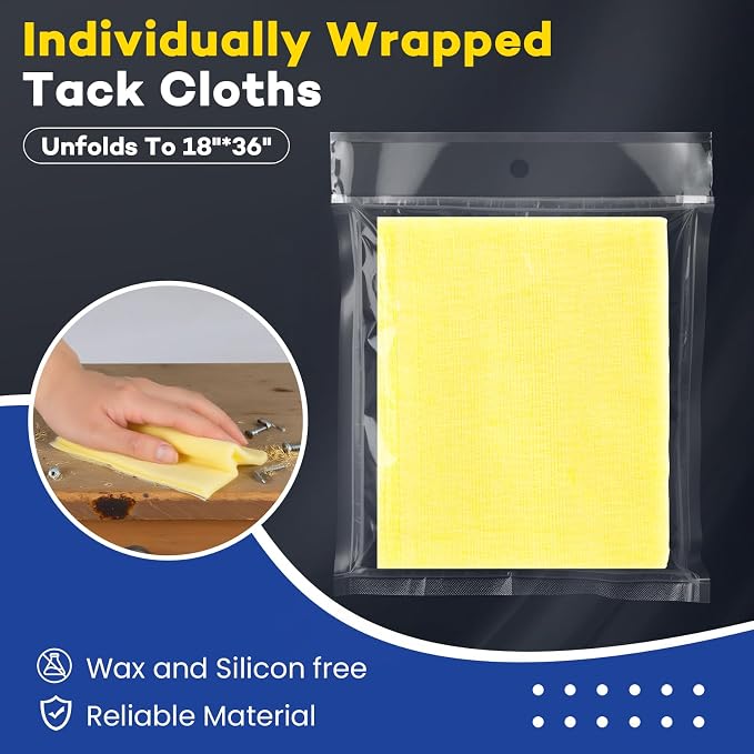 CAREGY 16Pcs Tack Cloth for Removing Dust from Woodworking | Sanding Particles - Image 2