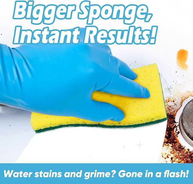 AIDEA XL Scrub Sponges Kitchen 6Count, Heavy Duty Sponges - Image 3