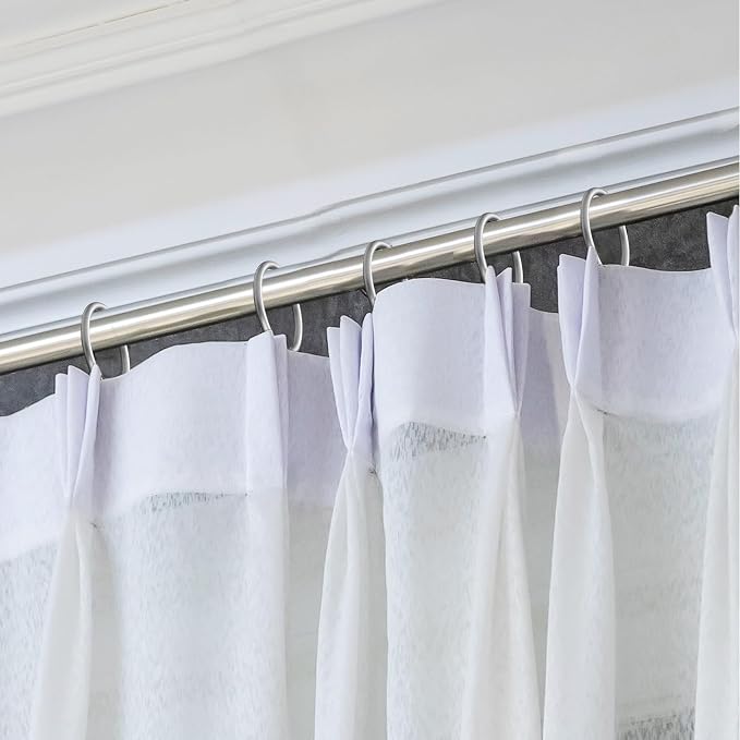 Hotop 60 Pcs 0.98 Inch Curtain Ring and 60 Pcs Pin Hook, Matt Silver | Metal - Image 6