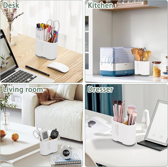 2 Pack Toothbrush Holders for Bathrooms, Bathroom Accessories | 2 Slots - Image 4