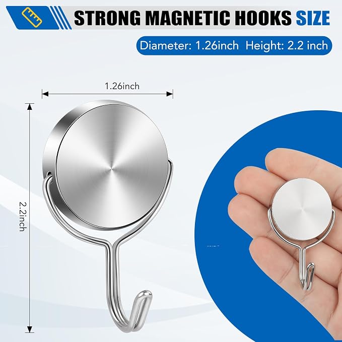 LOVIMAG Magnetic Hooks for Cruise Cabins 80Lbs 10 Pack - Image 3