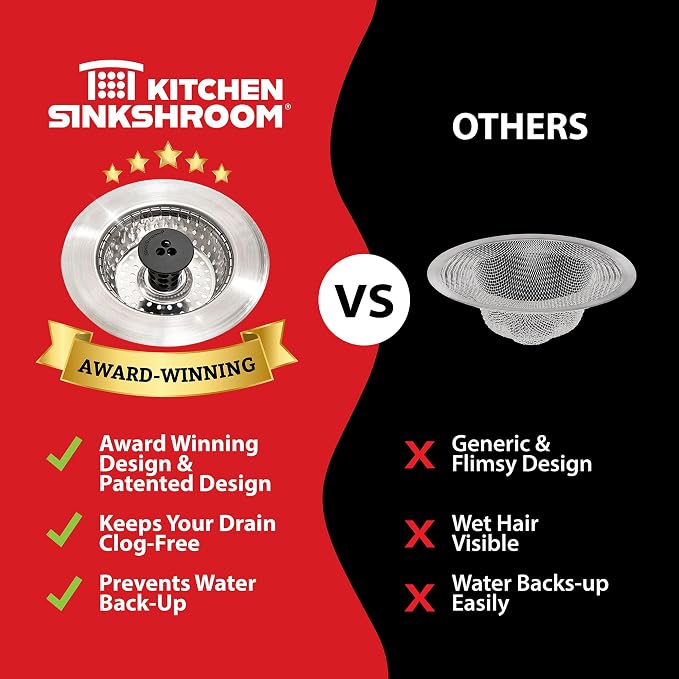 SinkShroom Revolutionary Clog-Free Sink Strainer Basket, Stainless Steel - Image 7
