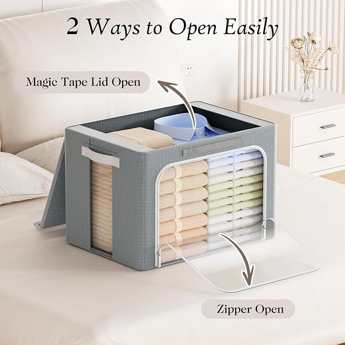 Yecaye Stackable Clothes Storage Bins - Image 2