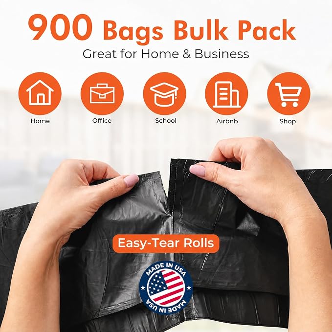 Delxo 55-60 Gallon Trash Bags, 40×54'' Large Black Garbage Bags | - Image 6
