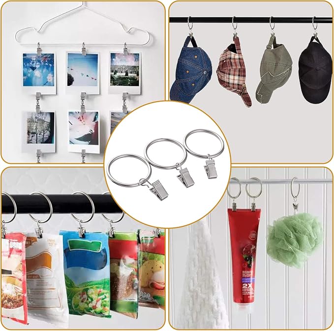 Lansian 20 Pack Curtain Rings - Image 3