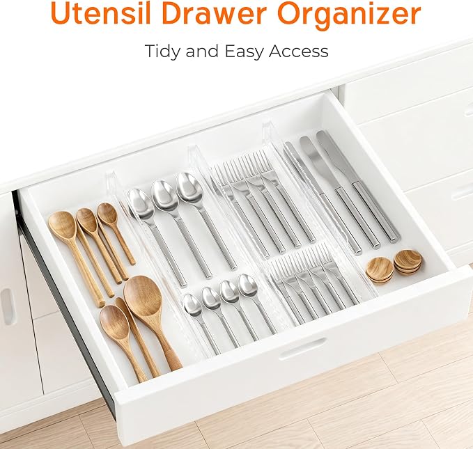 12 Pack 2.36" High Shallow Drawer Dividers, 12.5"-21.3" Expandable | Adjustable - Image 5