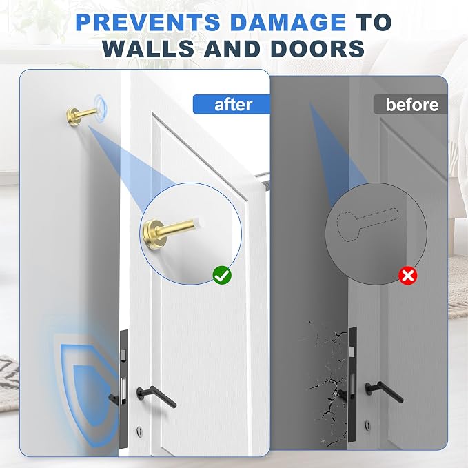 1 Pack Door Stops, Stainless Steel Door Stoppers, No Drilling Door Stops - Image 6