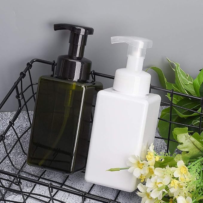 Foaming Soap Dispenser, 15oz Plastic Refillable Pump Bottle, 2 Pack, Shampoo & - Image 5