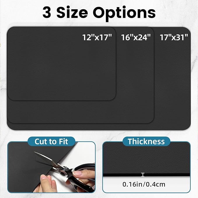 PoYang 17x12 Inch Coffee Mat, Small Dish Drying Mat, Stain-Hiding, Non-Slip & - Image 3