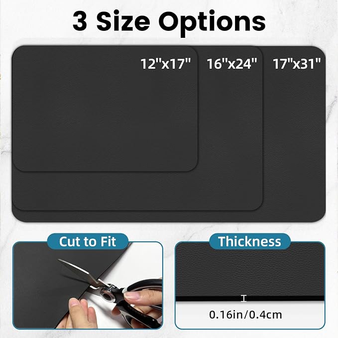 PoYang 31.5x17 Inch Coffee Mat, Extra Large Dish Drying Mat, Stain-Hiding - Image 3