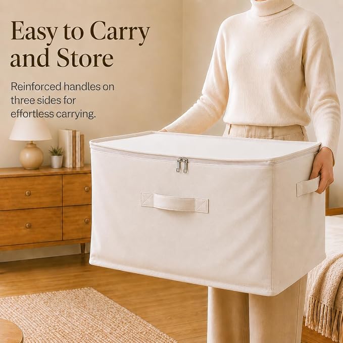 2Pack Canvas Storage Bags for Clothes & Comforters - Image 8