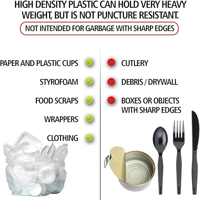 Aluf Plastics 30 Gallon 8 Micron Clear Trash Bags 30" x 37" 2000 Count - Image 5