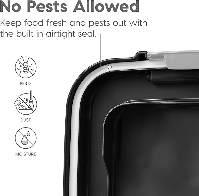 IRIS USA Dog Food Storage Container, 30 lb Capacity, Wheels | Airtight seal - Image 4