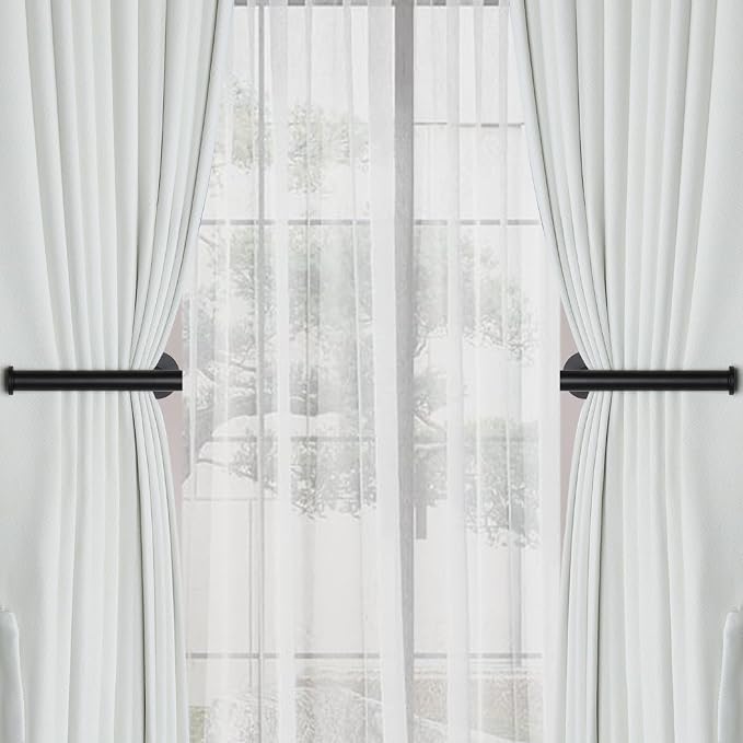 Groleca Adhesive Curtain Holdbacks Curtain Tie Backs, 2 Pack, Curtain Pull Backs - Image 3