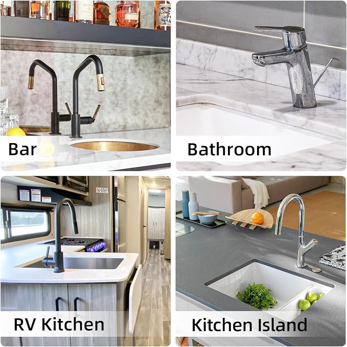 LOPNUR Cuttable Faucet Mat for Kitchen Sink, Extra Long 29 Inch, Dark Grey | - Image 3