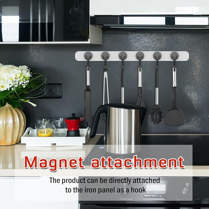 FINDMAG 6 Pack Magnetic Hooks, 40LB+ Magnets - Image 3