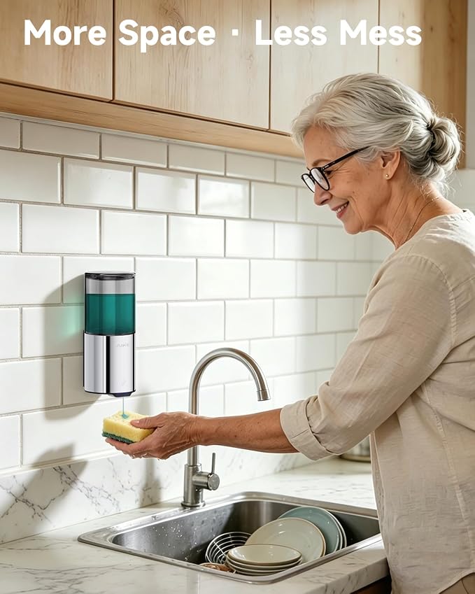 AIKE Automatic Soap Dispenser IPX7 Waterproof 13.5oz Polished Finish | No-Drill - Image 6