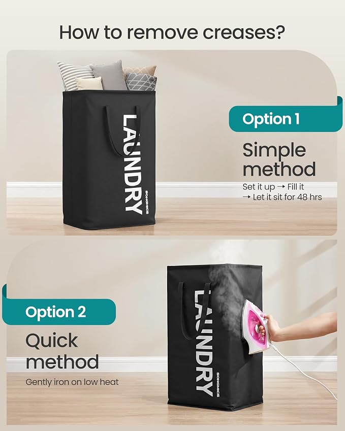 SONGMICS Laundry Hamper, 80 L Foldable Laundry Basket - Image 6