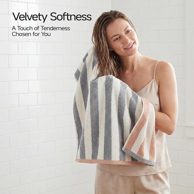 REDKISS Striped Hand Towels for Bathroom, Kitchen Decor, Guest Use, Kids & - Image 2