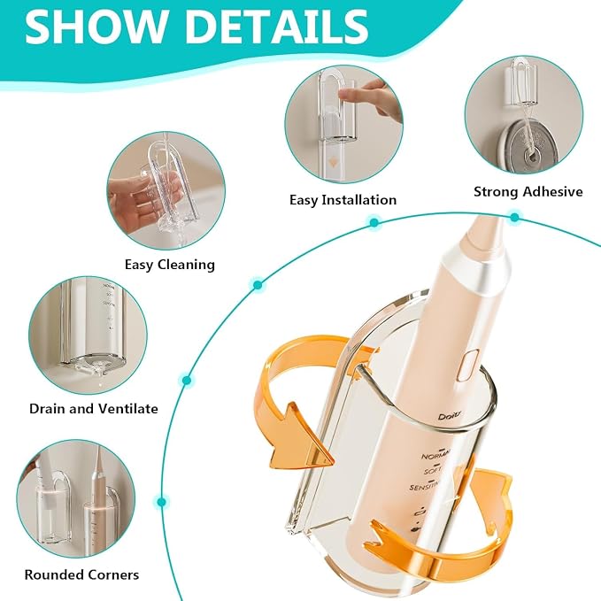 3 Pack Electric Toothbrush Holders - Image 3