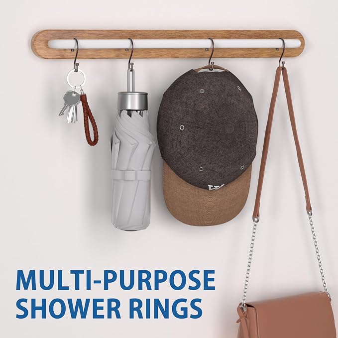 Goowin Shower Curtain Hooks, Rustproof Bronze Shower Curtain Hooks Rust Proof - Image 7