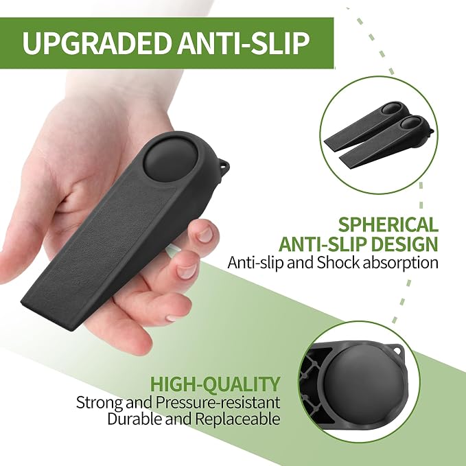 Door Stoppers for Bottom of Door, 2 Pack 3.9", Rubber Door Stopper Wedges - Image 3