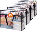 Lifewit 4 Pack Clear Clothes Storage Bags, 95L Plastic Blanket Storage Bag by Lifewit