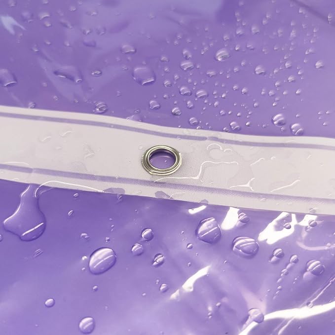 Barossa Design Clear Lavender Stall Shower Curtain Liner - Image 6